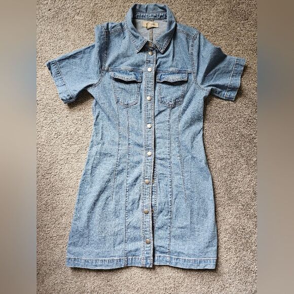 Madewell Denim Seamed Mini Shirtdress in Palermo Wash - Picture 4 of 9